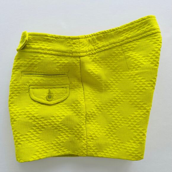 Trina Turk Ricardo Textured Limeade Shorts Size 4 Yacht Boat Summer Beach Prep - Picture 4 of 7